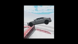 |MiniBeamNG/ Cars Snow Jump #11 BeamNG.Drive #Shorts