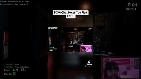 POV: Chat Helps you Play FNAF… #fivenightsatfreddys #memes #fortnite #jumpscare #nickeh30