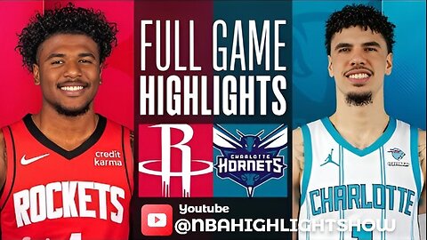 Charlotte Hornets vs Houston Rockets Full Game Highlights | Jan 26 | 2024 NBA Season