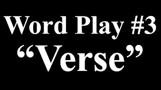 Word Play #3 Verse