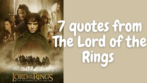 #lordoftheringsquotes #lordoftherings #shorts 7 quotes from The Lord of the Rings