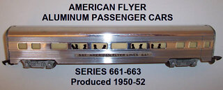 American Flyer Aluminum Passenger Cars