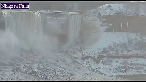 Niagara Falls partially frozen, the waterfall will not be able to completely freeze