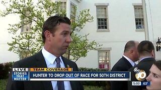 Hunter to drop out of congressional race