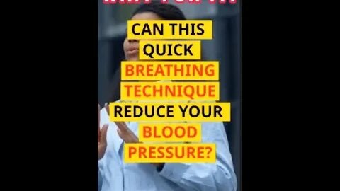 This QUICK BREATHING TRICK Can Lower High Blood Pressure. #shorts