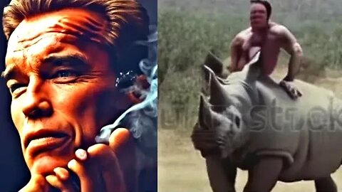 Arnold Schwarzenegger Lutando com Rinoceronte - IA #arnoldschwarzenegger @ocriador274