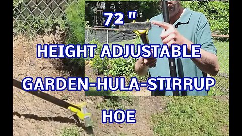 72 inch Garden Hoe, Weeder, Height Adjustable, Multiple Uses