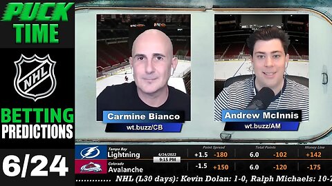Stanley Cup Finals | Avalanche vs Lightning Game 5 Prediction and Odds | Puck Time June 24