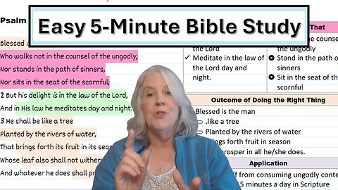 Easy 5-Minute Bible Study Method: Do This Not That | Bible Study With Me