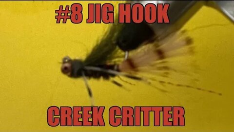 #8 Jig Hook Creek Critter #fishing #flyfishing #bass #bassfishing #trout #flytying #catchandrelease