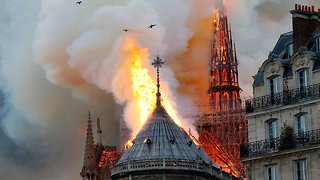 While Notre Dame fire continues, firefighters have saved cathedral's towers