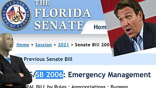 ⚖️Florida Bill SB 2006 Signed & Passed by Ron DeSantis in 2021 that Force Isolation during Emergency
