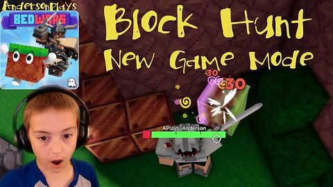 AndersonPlays Roblox BedWars 🧐 [BLOCK HUNT!] - New Block Hunt Game Mode - First Time Gameplay