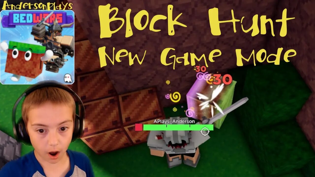 AndersonPlays Roblox BedWars 🧐 [BLOCK HUNT!] - New Block Hunt Game Mode -  First Time Gameplay