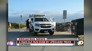 Lifeguard runs over toddler on Coronado Beach