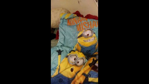 Cute love minion blanket