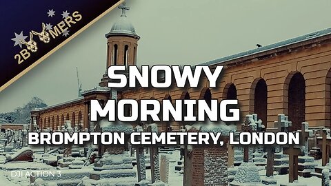 SNOWY MORNING BROMPTON CEMETERY LONDON #djiaction3