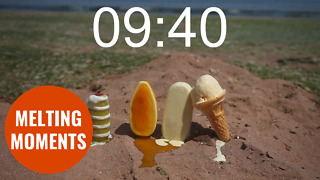 Timelapse video shows melting times of four different ice-creams in the sun