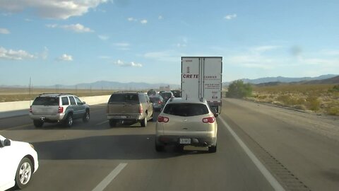 Traffic Update: Labor Day traffic on the I-15 near Primm