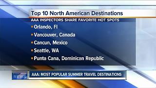 AAA: Top summer destinations for travel