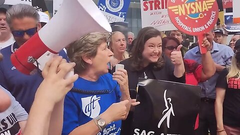 National Day of Solidarity NYC 8/22/23 sagaftra SAGAFTRANY WGAEast #SagAftraStrike #SagAftraStrong