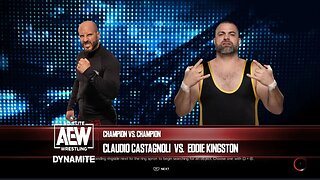AEW Dynamite Claudio Castagnoli vs Eddie Kingston in a title vs title match