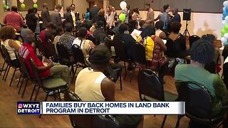 Detroit families buy back homes in land bank program