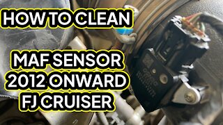 Cleaning a MAF sensor of FJ cruiser 2012 onward