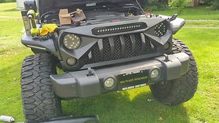 AMERICAN MODIFIED Matte Black Front Gladiator Vader Grill for 2007-2018 Jeep Wrangler JK/JKU