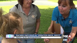 Teachers participate in Operations Knock Knock