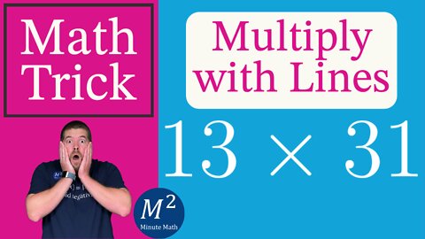 Multiply Two Numbers with Lines | 13x31 | Minute Math Tricks | Part 89 #shorts