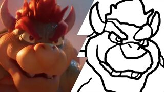 How to Draw Bowser from Mario Movie in 1 Minute?