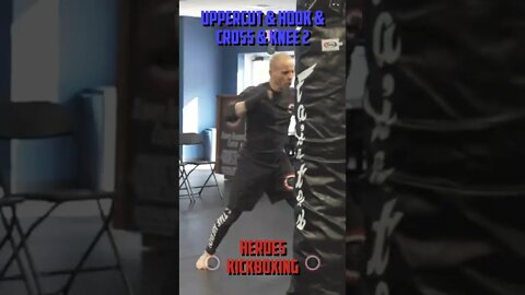 Heroes Training Center | Kickboxing "How To Double Up" Uppercut & Hook & Cross & Knee 2 FH | #Shorts