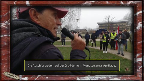 Die Abschlussreden auf der Großdemo in Mondsee am 2. April 2022