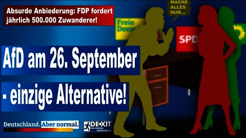 AfD deckt auf: Absurde Anbiederung: FDP fordert jährlich 500.000 Zuwanderer!