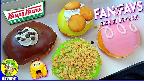 Krispy Kreme® FAN FAVS DOUGHNUTS Review 📣🏟️🍩 ALL 4 FLAVORS! 🤯 Peep THIS Out! 🕵️‍♂️