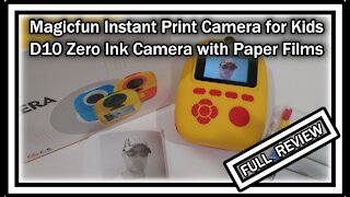 Magicfun D20 Instant Print Camera for Kids with Paper Films REVIEW with Instructions (Tutorial)