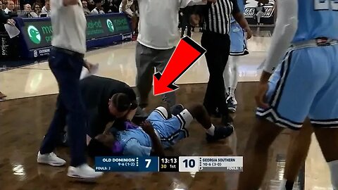 Old Dominion Basketball player COLLAPSES during game UNTOUCHED! Players hold back TEARS!