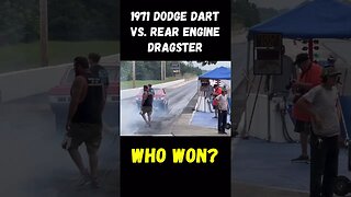 1971 Dodge Dart vs. Rear Engine Dragster! Who Won? #shorts