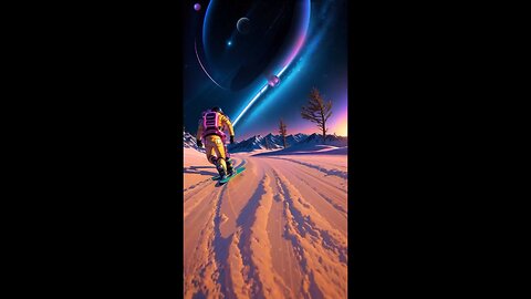 Snowboarding in space