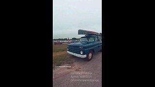 Wanderlust Wheels: 1960s Suburban with Canoe Ready for Adventure at Lonestar Roundup 2024 #chevrolet