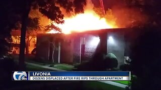Apartment fire in Livonia forces evacuations; firefighters trying to identify cause