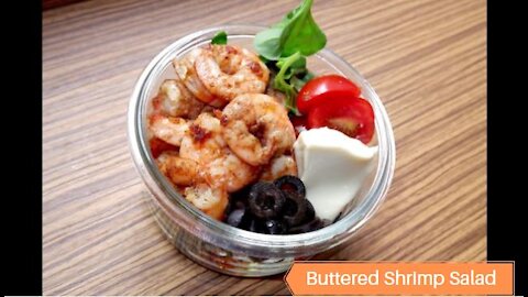 Keto Buttered Shrimp Salad Recipe #Keto #Recipes