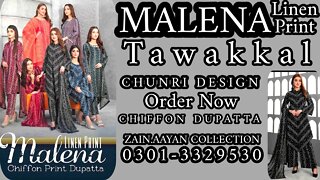 MALENA || DIGITAL PRINT LINEN || CHUNRI DESIGN || TAWAKKAL || ZAIN.AAYAN COLLECTION ||