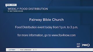 Weekly food distribution