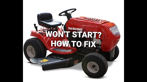 MTD yard machine lawn tractor won't start