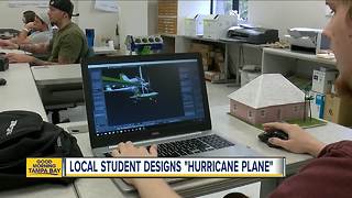 College student designs weather-resistant 'hurricane plane' that can land on debris-filled water