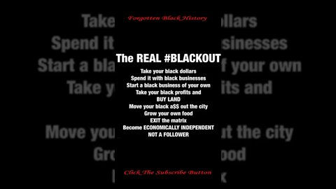 This is an actual movement | Forgotten Black History