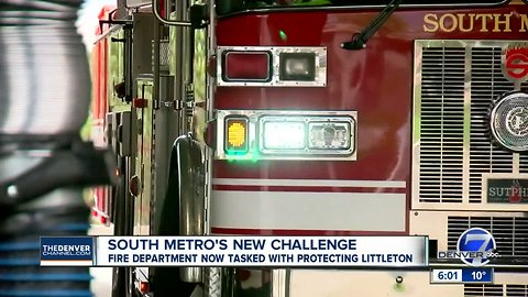 What happens to response times under Littleton Fire, South Metro Fire merger?