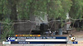 Woman found dead in Lakeside trailer